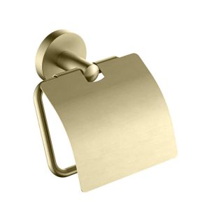 Бумагодержатель с крышкой Aquatek Оберон AQ4209BG шлифованное золото